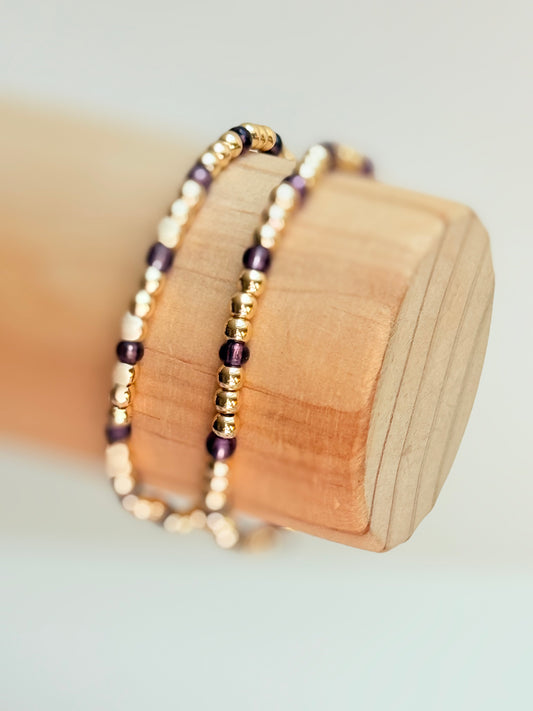 Gold filled amethyst bracelet