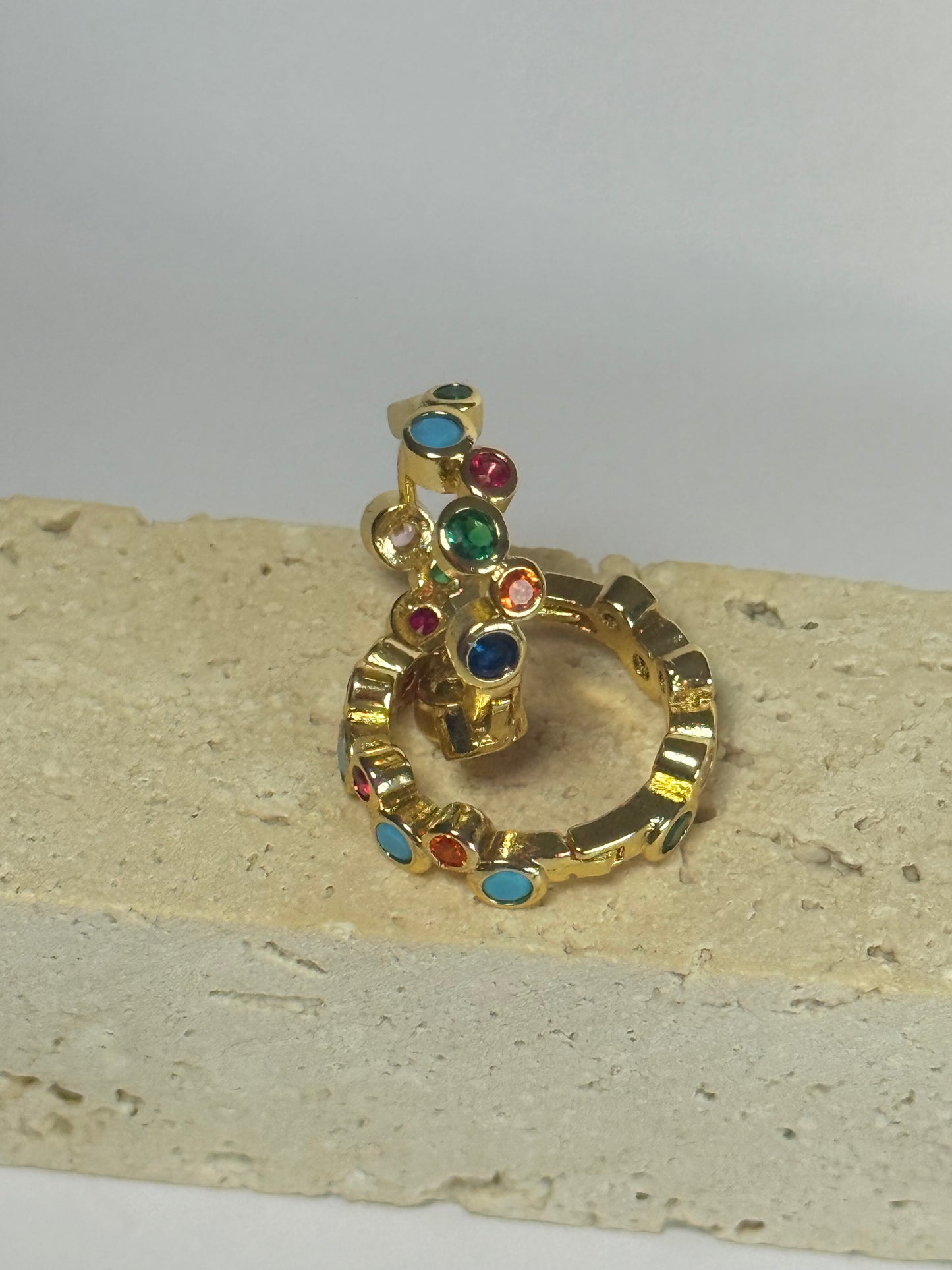 Rainbow Huggie Hoops
