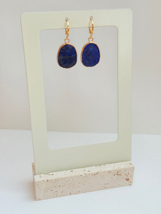 Lapis lazuli pendant mini hoop
