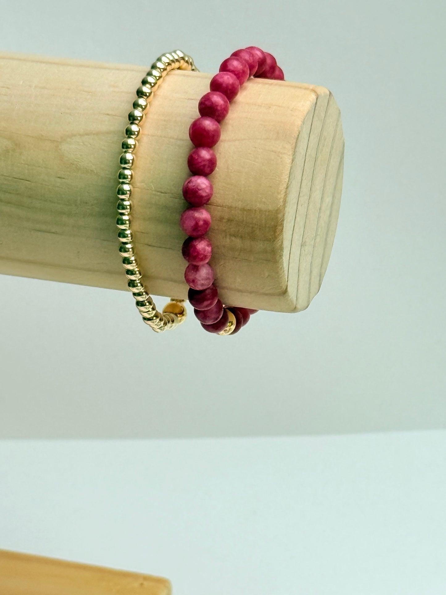 Wine natural stone bracelet