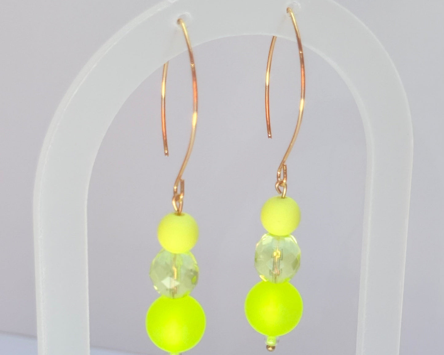 Neon Citrus Marquise earrings