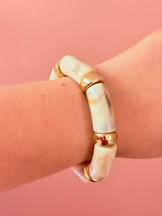 Cream marble bangle
