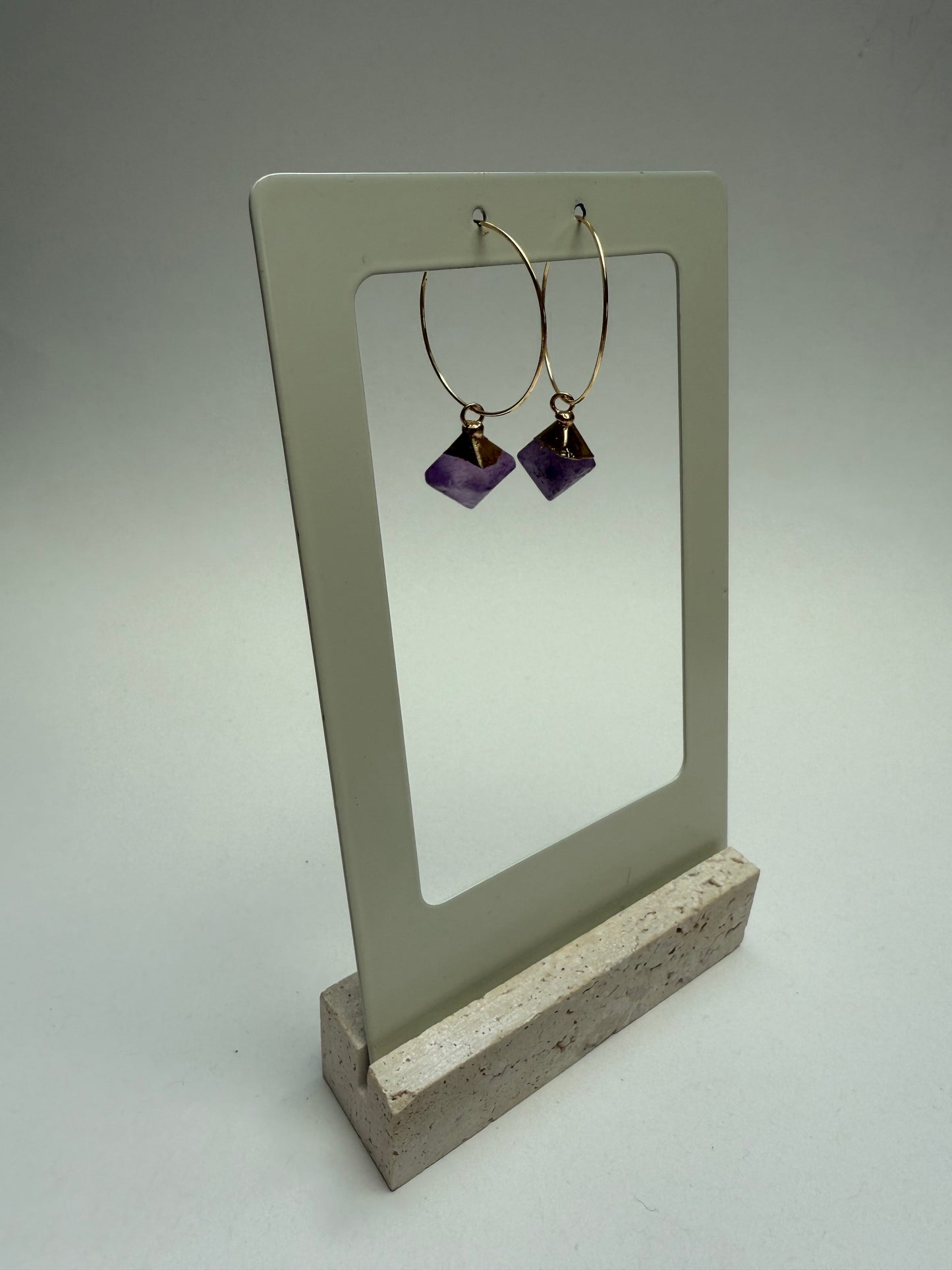 Natural purple Hoops