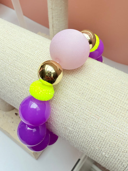 Purple neon pop bracelet