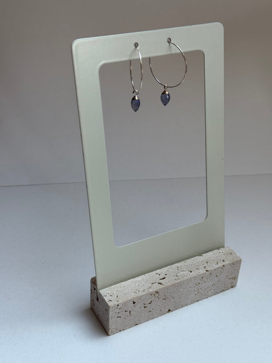 Amethyst Marquise hoops