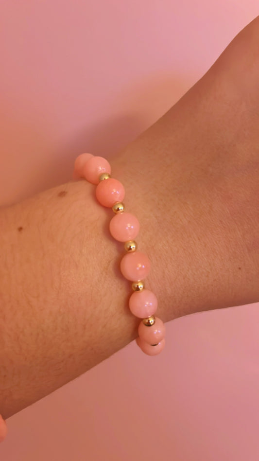 Rose peach bracelet