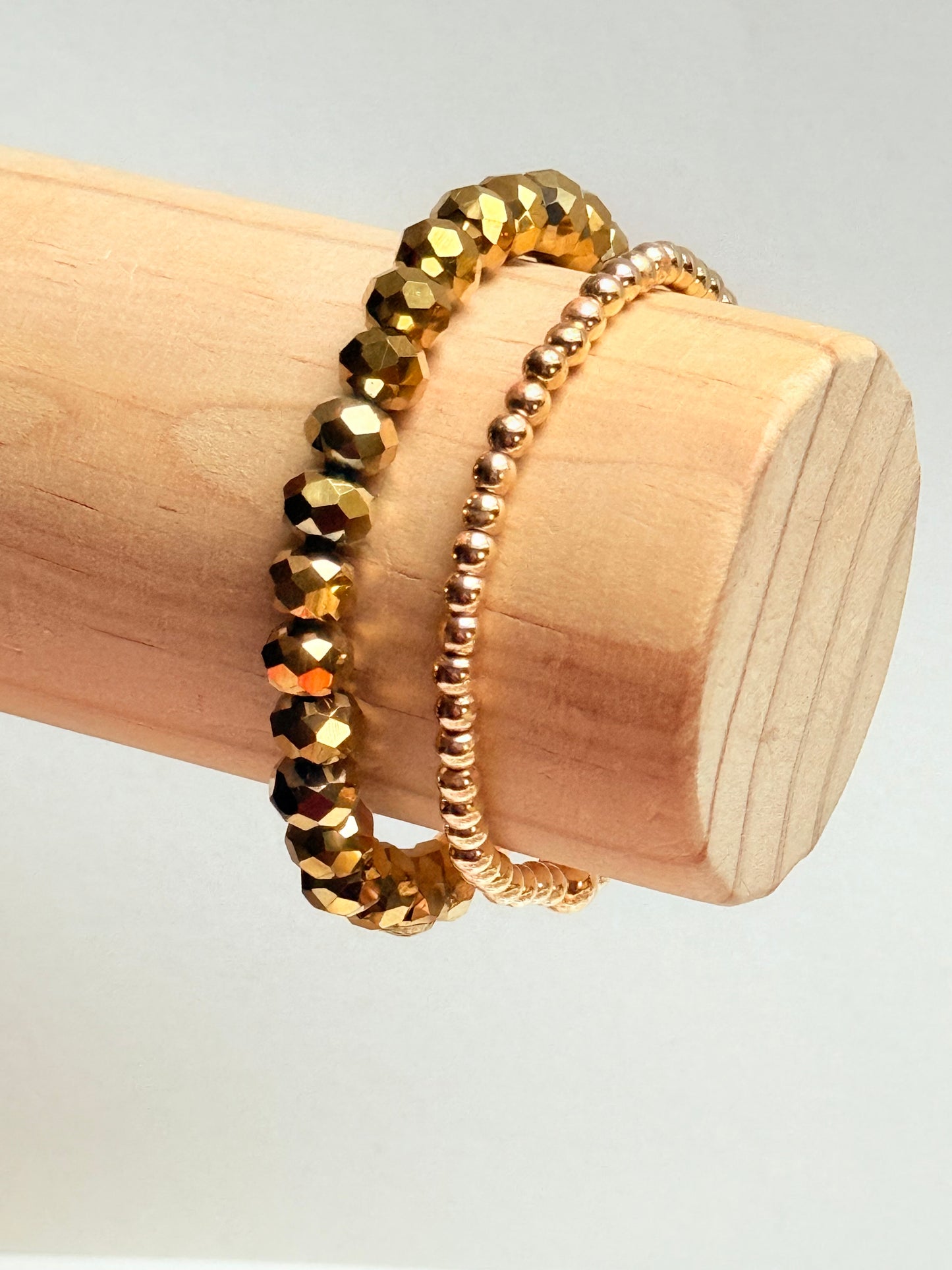 Gold crystal bracelets
