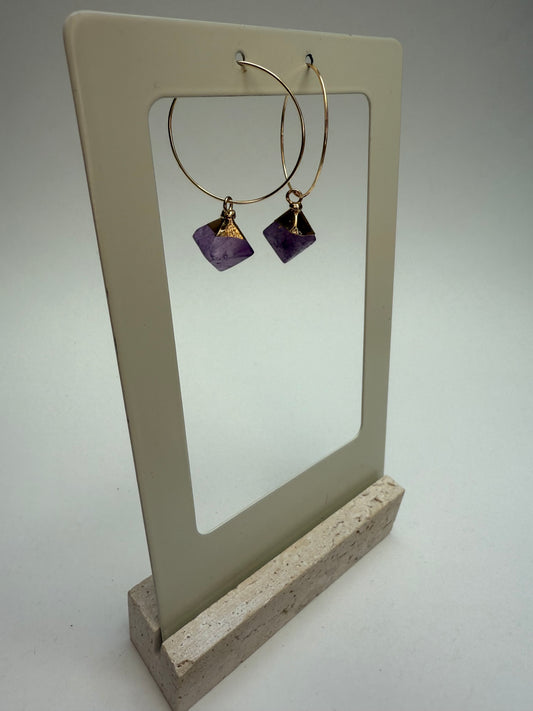 Natural purple Hoops