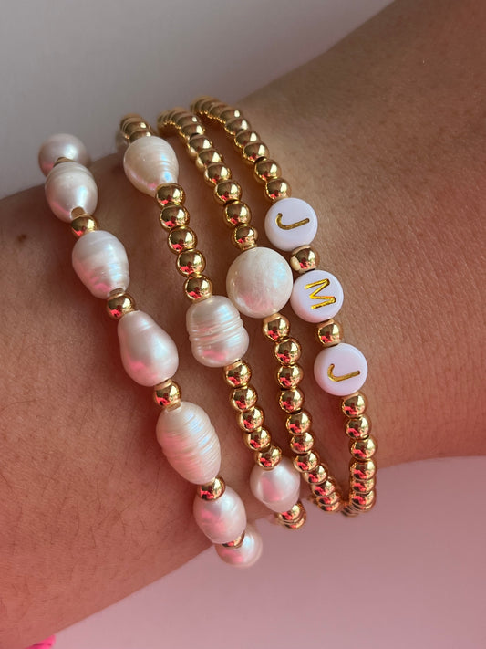 Gold fill Pearl bracelet