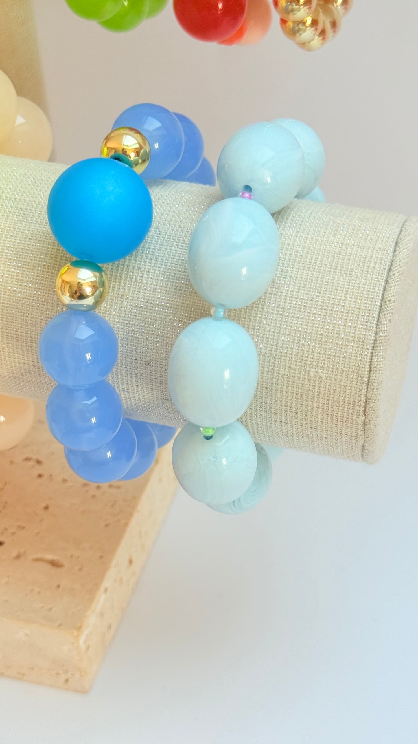 Blue pop bracelet