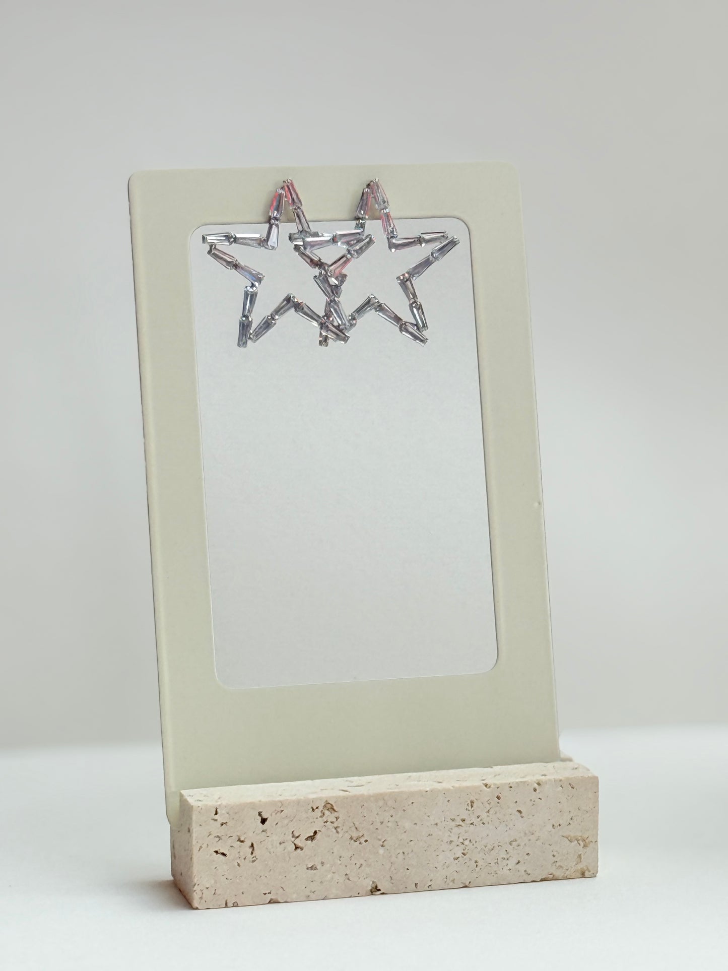 Silver star earrings