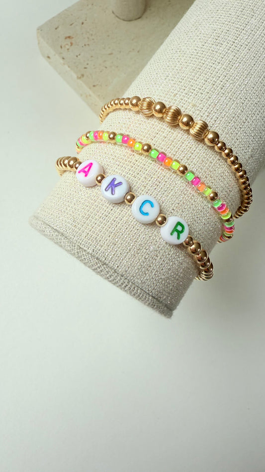 Neon colour pop bracelet