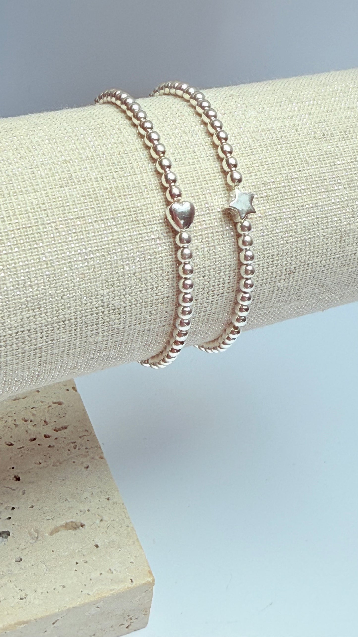 Sterling silver heart bracelet