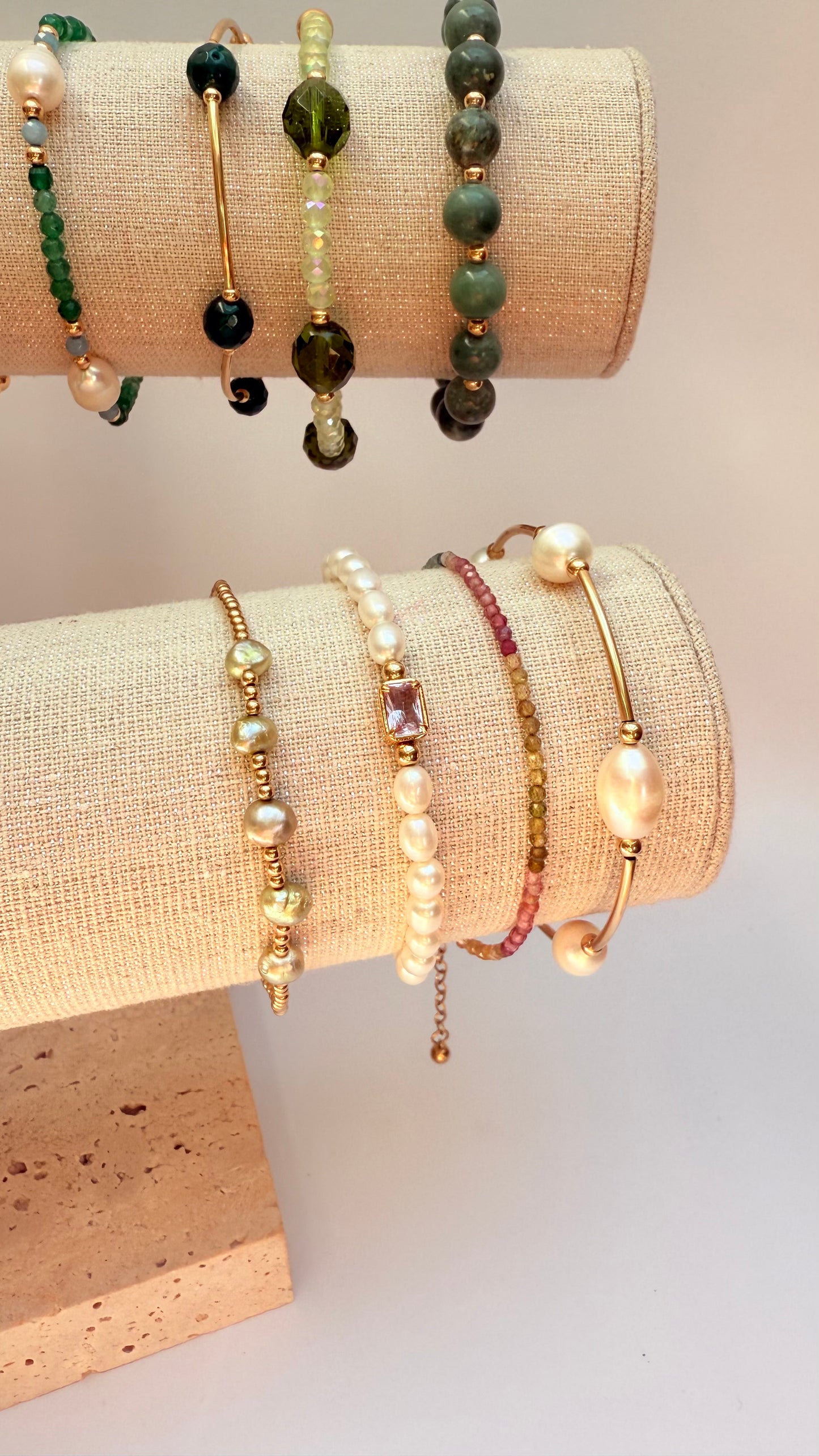 Tourmaline chain bracelet