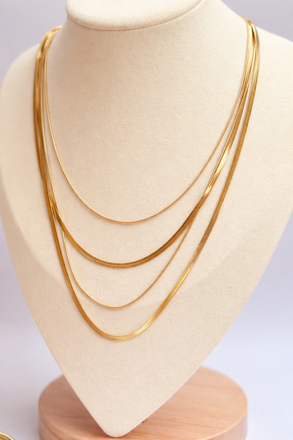 Layered snake necklace