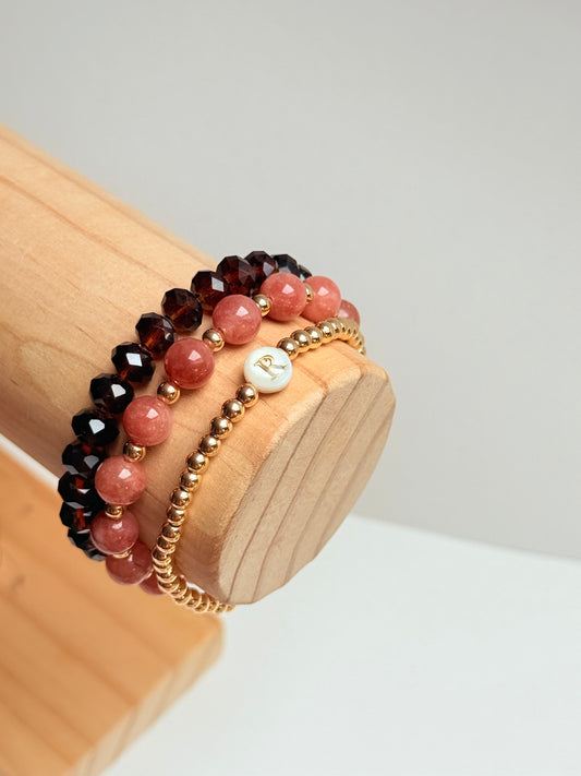 Almond natural stone bracelet