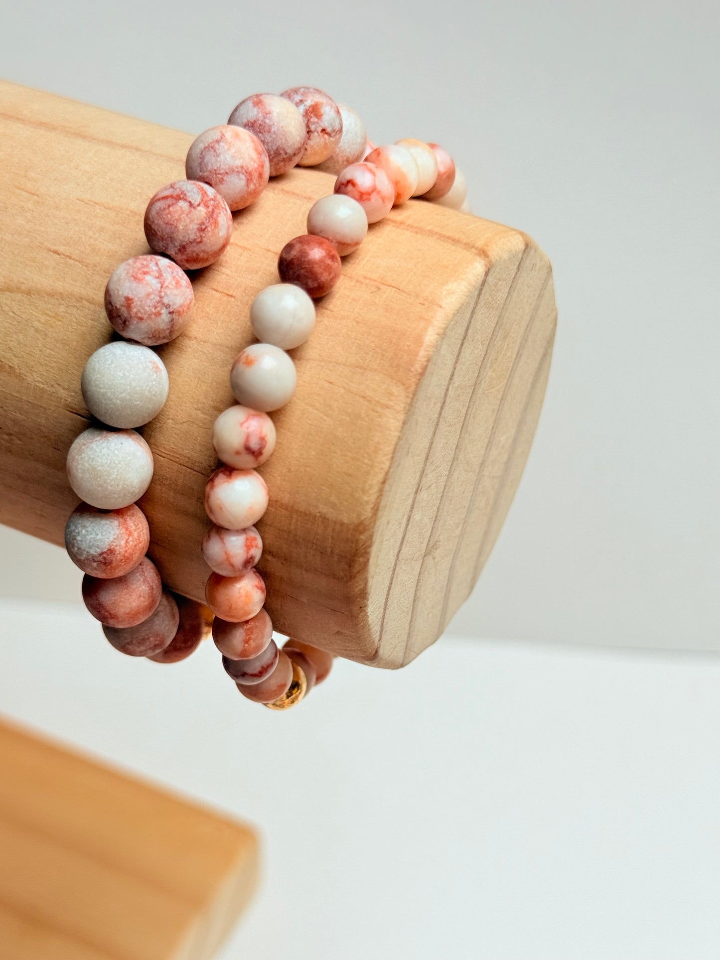 Rose grey natural stone bracelet