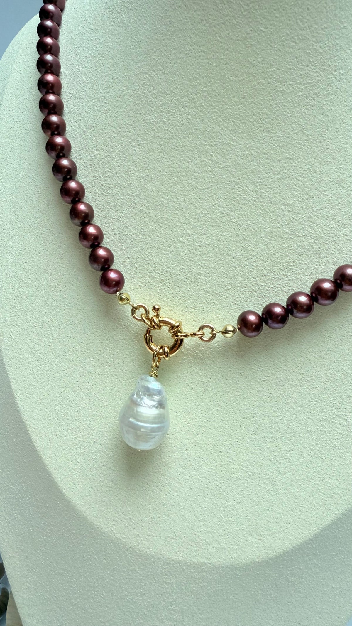 Handmade Fireball pearl charm