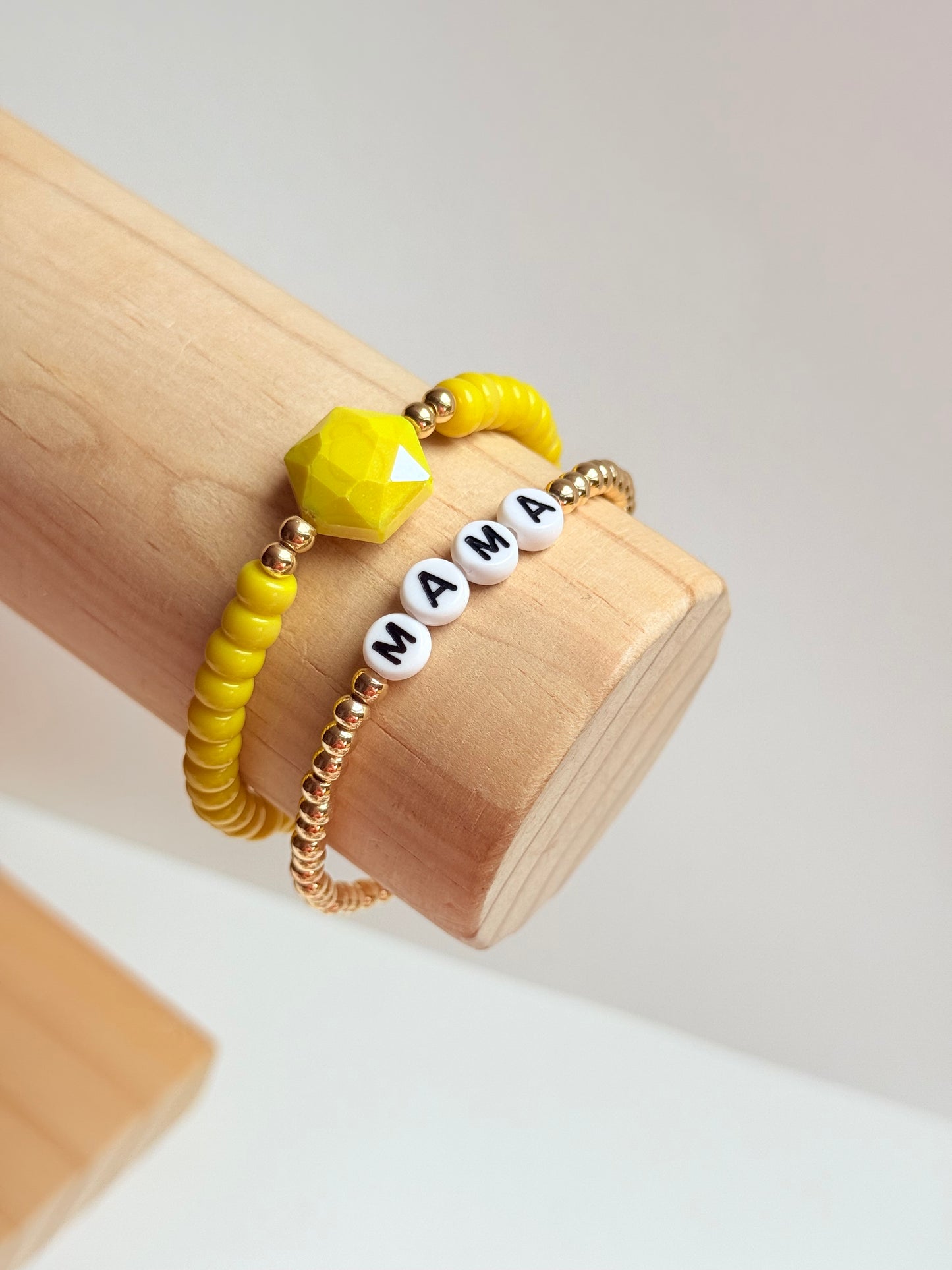 Yellow hexagon bracelet