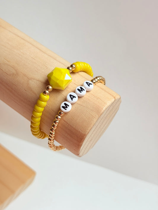 Yellow hexagon bracelet