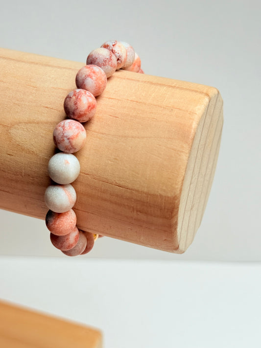 Rose grey natural stone bracelet
