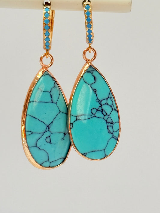 Turquoise drop earring