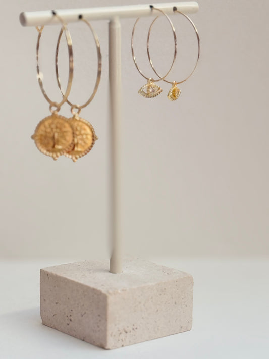 Tree of life Hoop Earrings