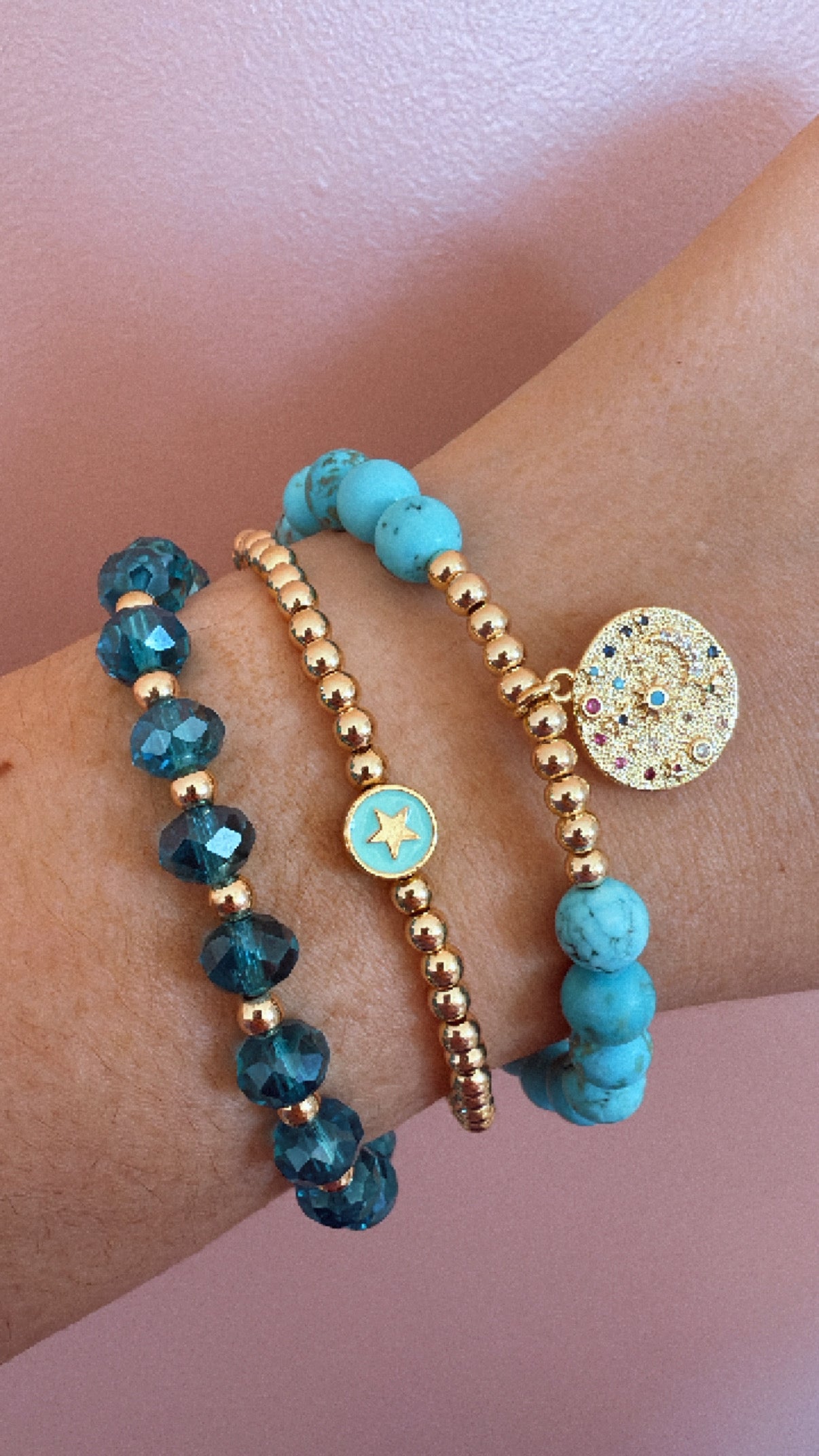 Turquoise celestial bracelet