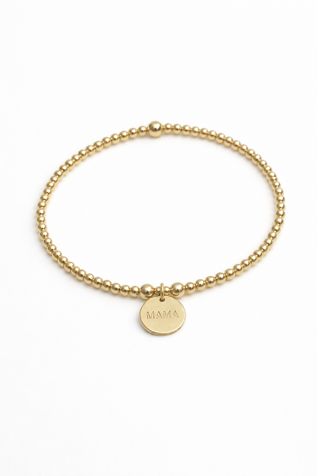 Gold filled Mama charm bracelet (3mm)