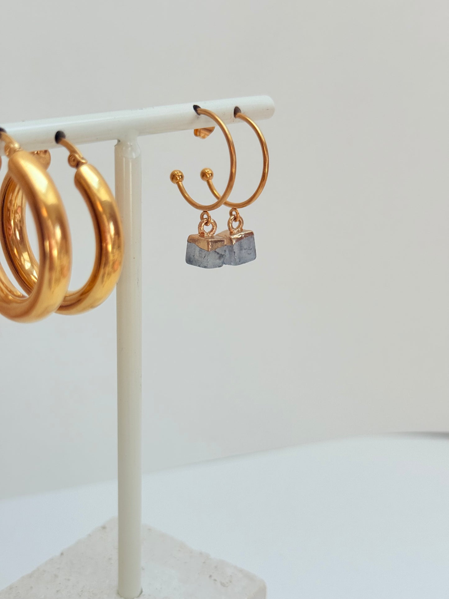 Thick gold hoops