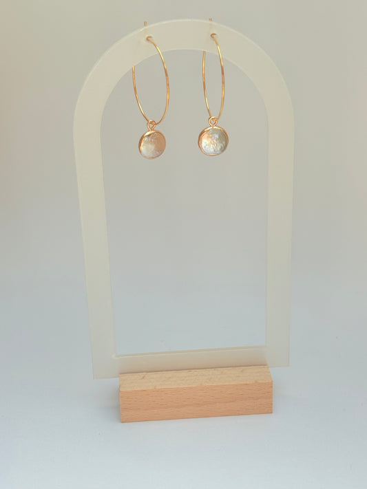 Fresh water Pearl Hoops