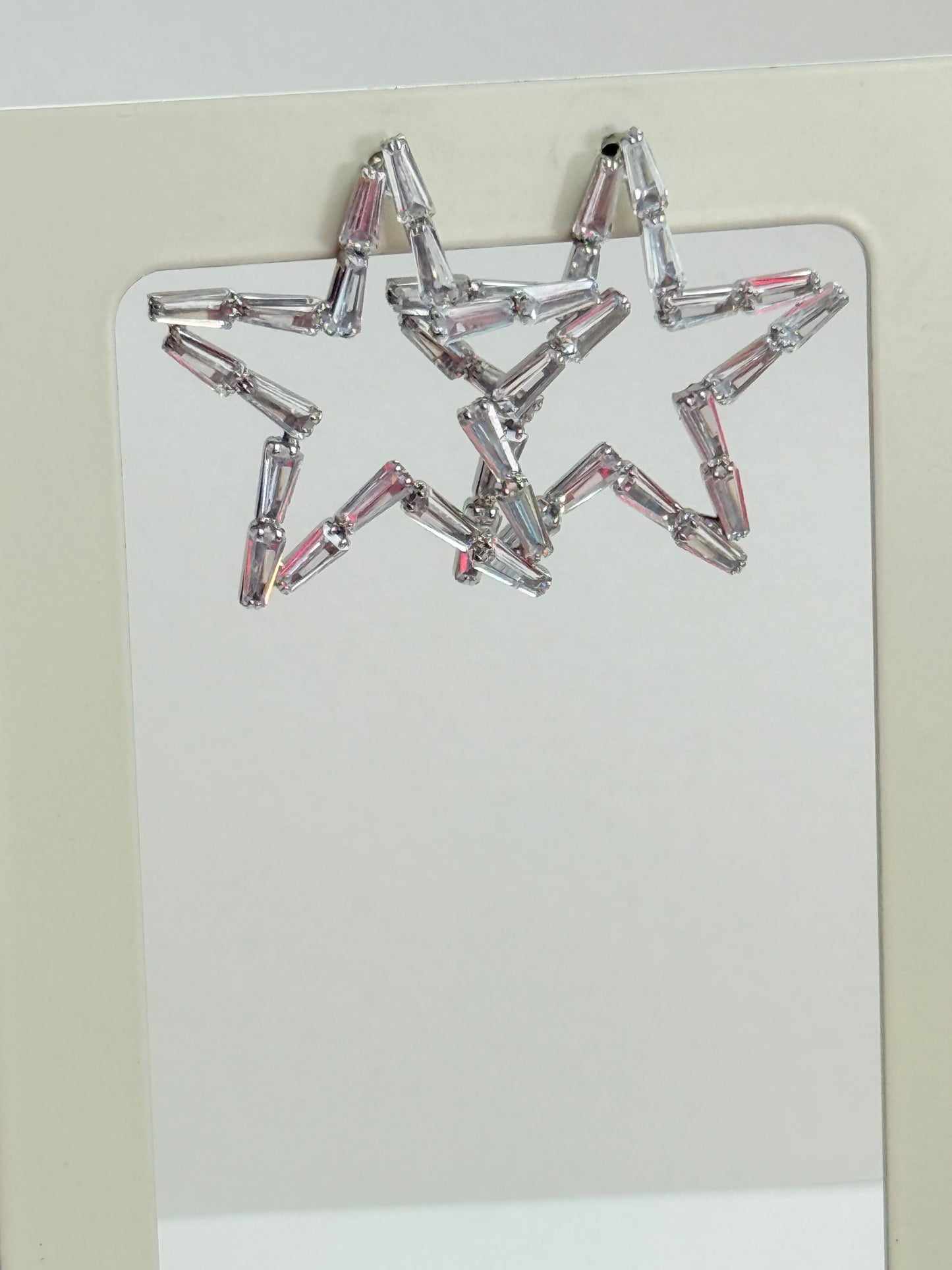 Silver star earrings