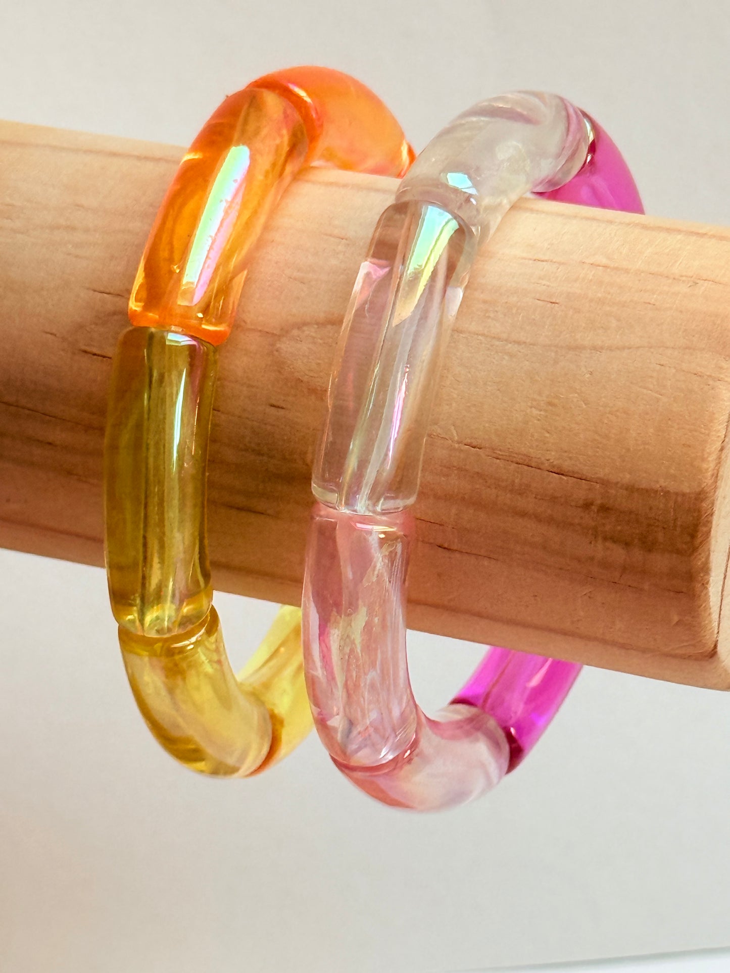 Colour pop Acrylic tube bangle