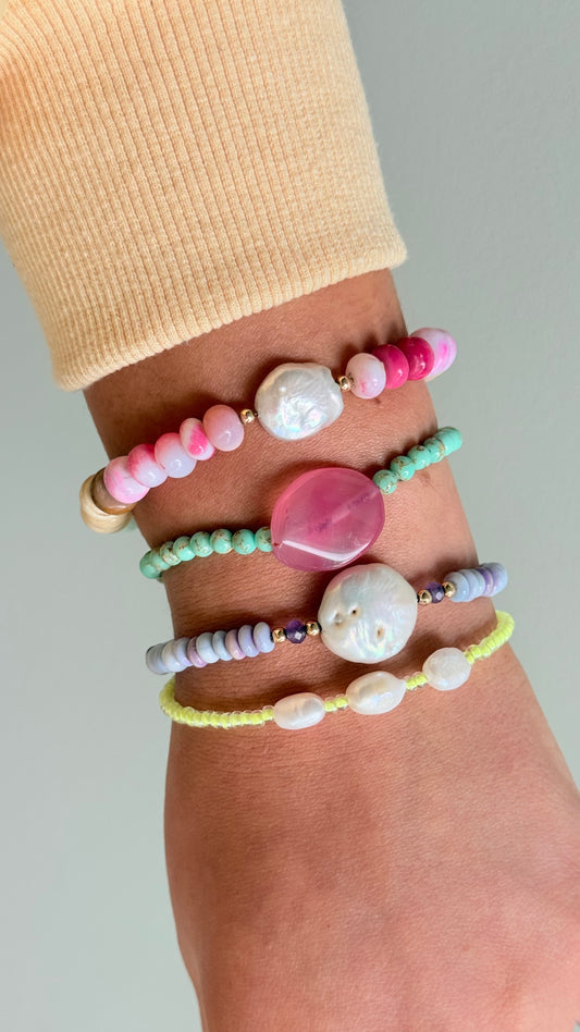 Slim Lavender opal bracelet