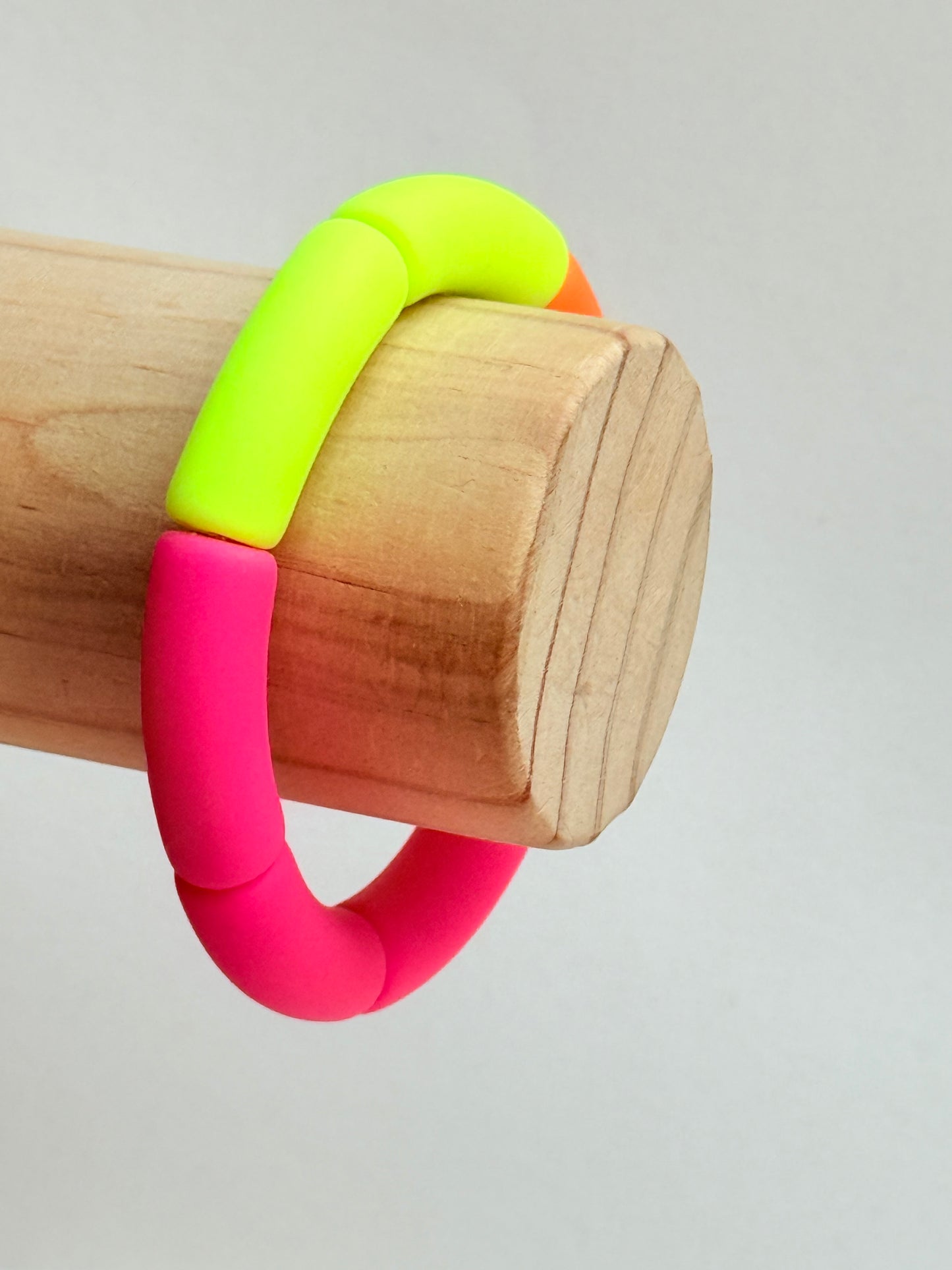 Neon Acrylic tube bangle