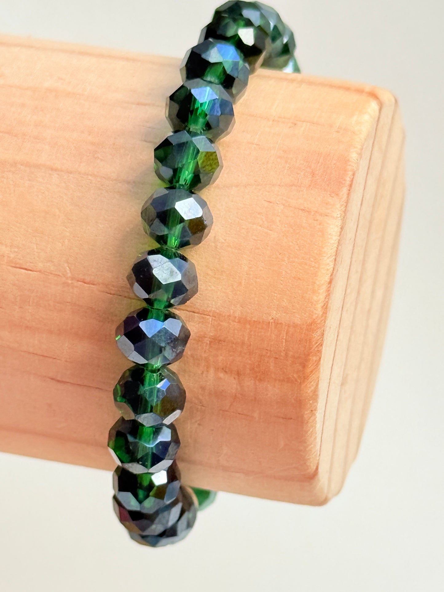 Green crystal bracelets