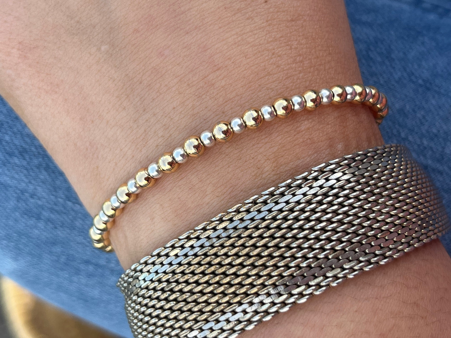 Silver & gold filled bracelet