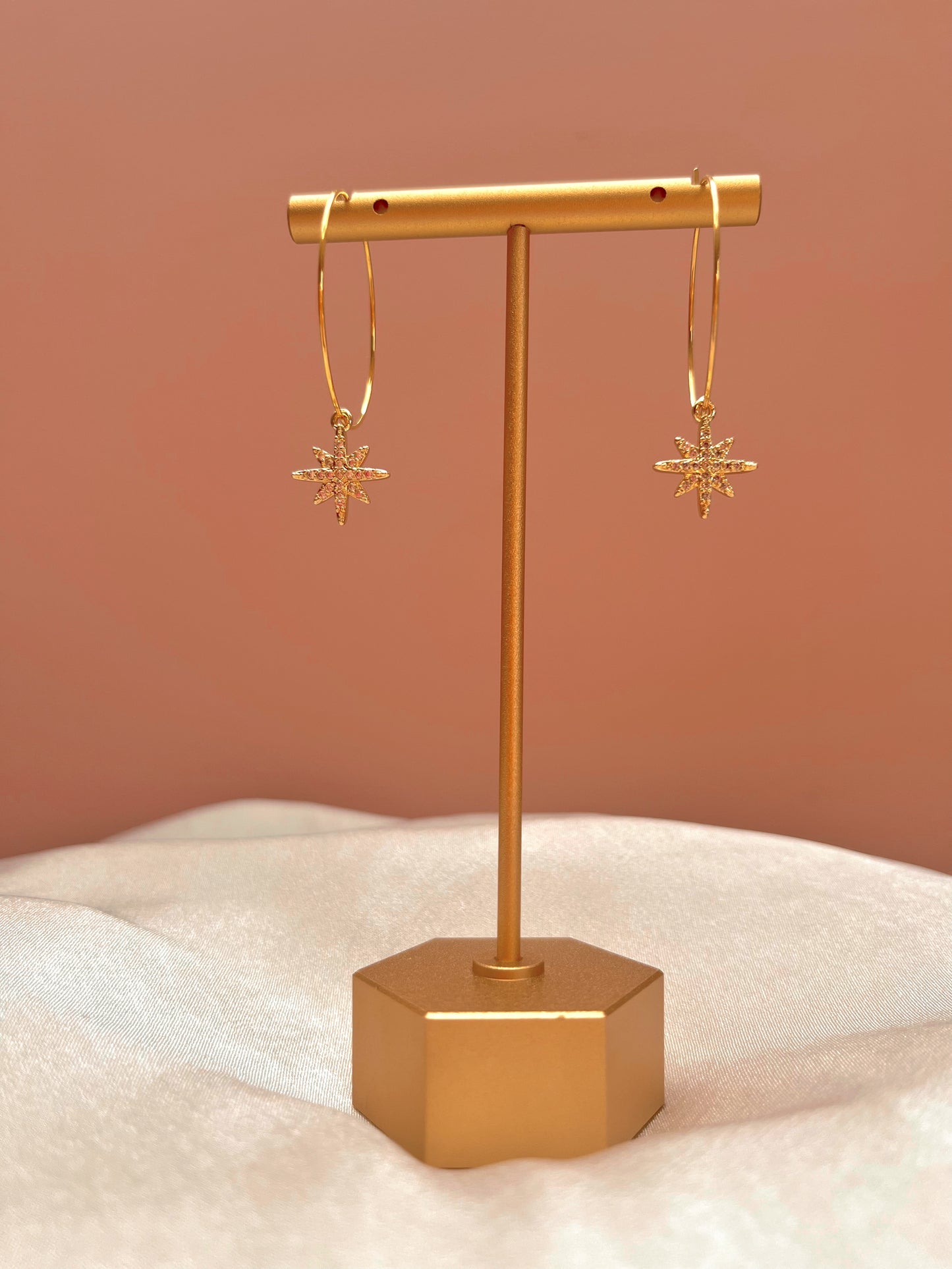 Star Hoop Earrings