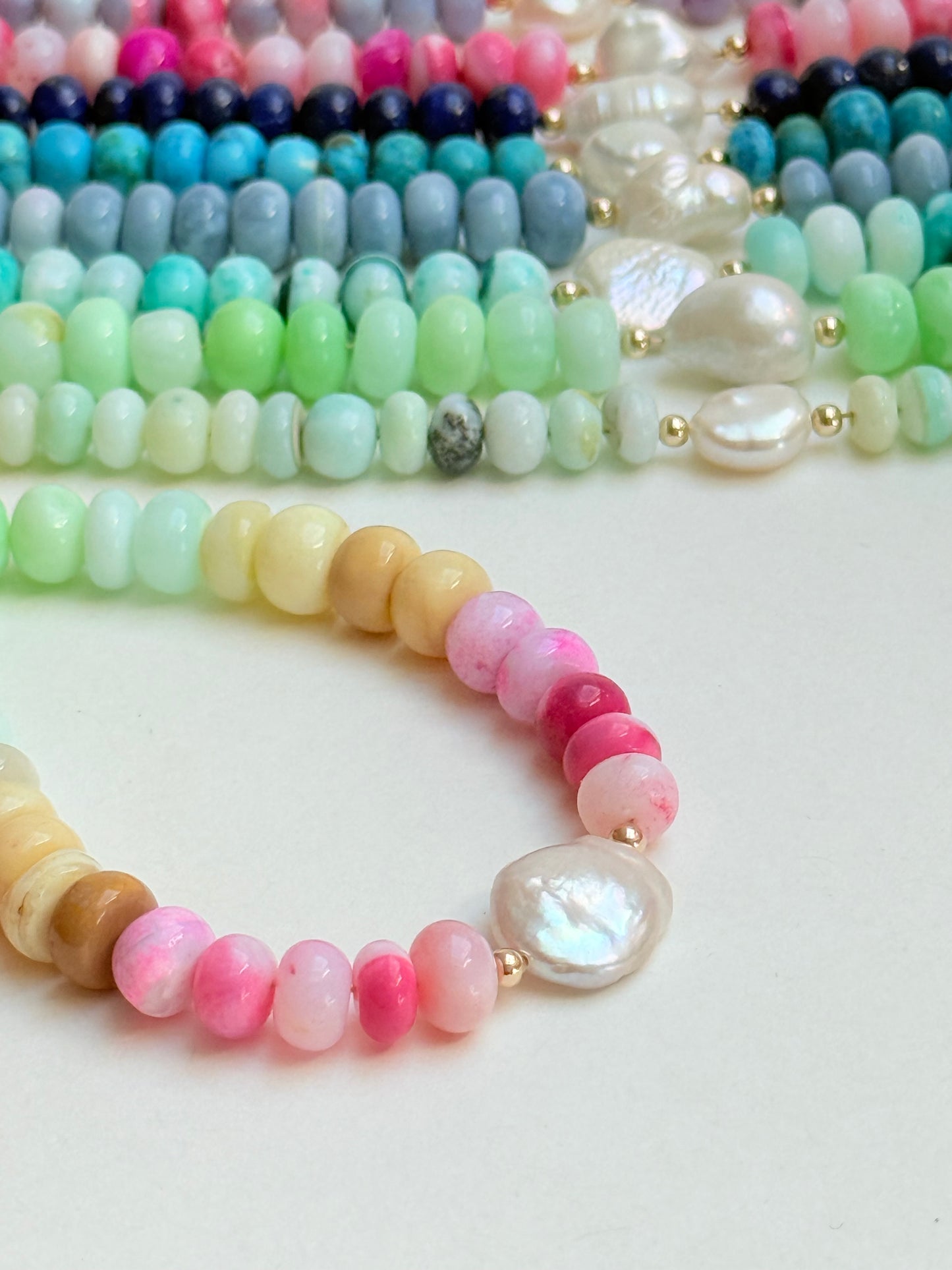 Rainbow Opal Pearl bracelets