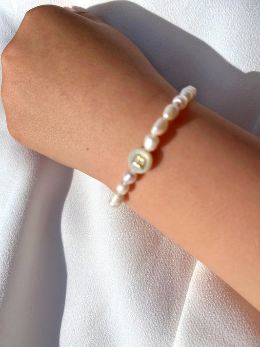 Freshwater pearl communion bracelet