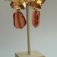 Caramel flower earrings