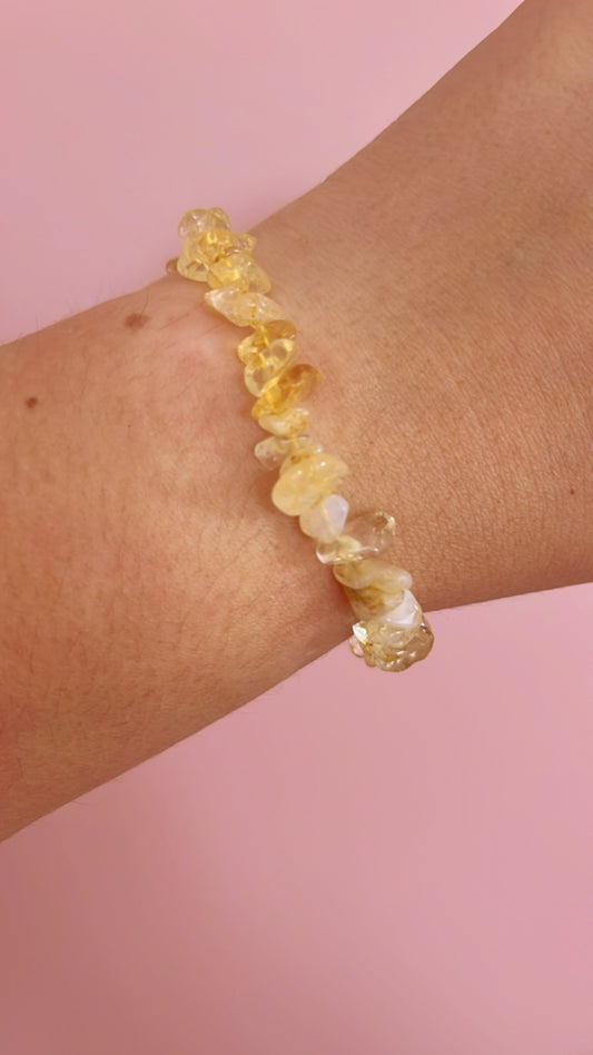 Citrine chip bracelet