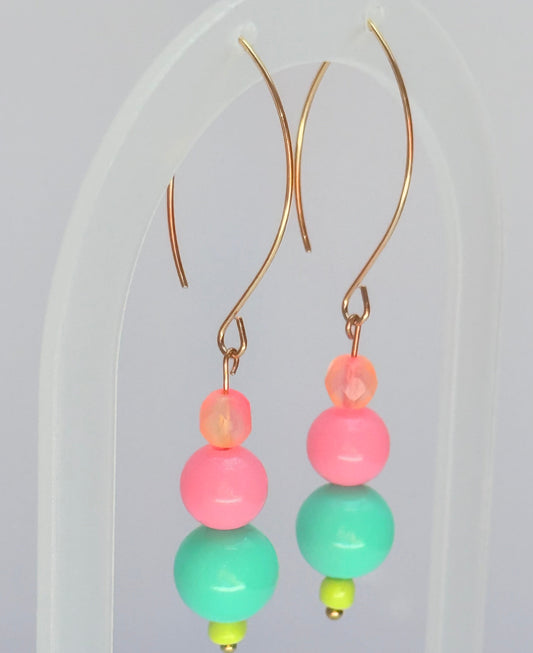 Watermelon Marquise earrings