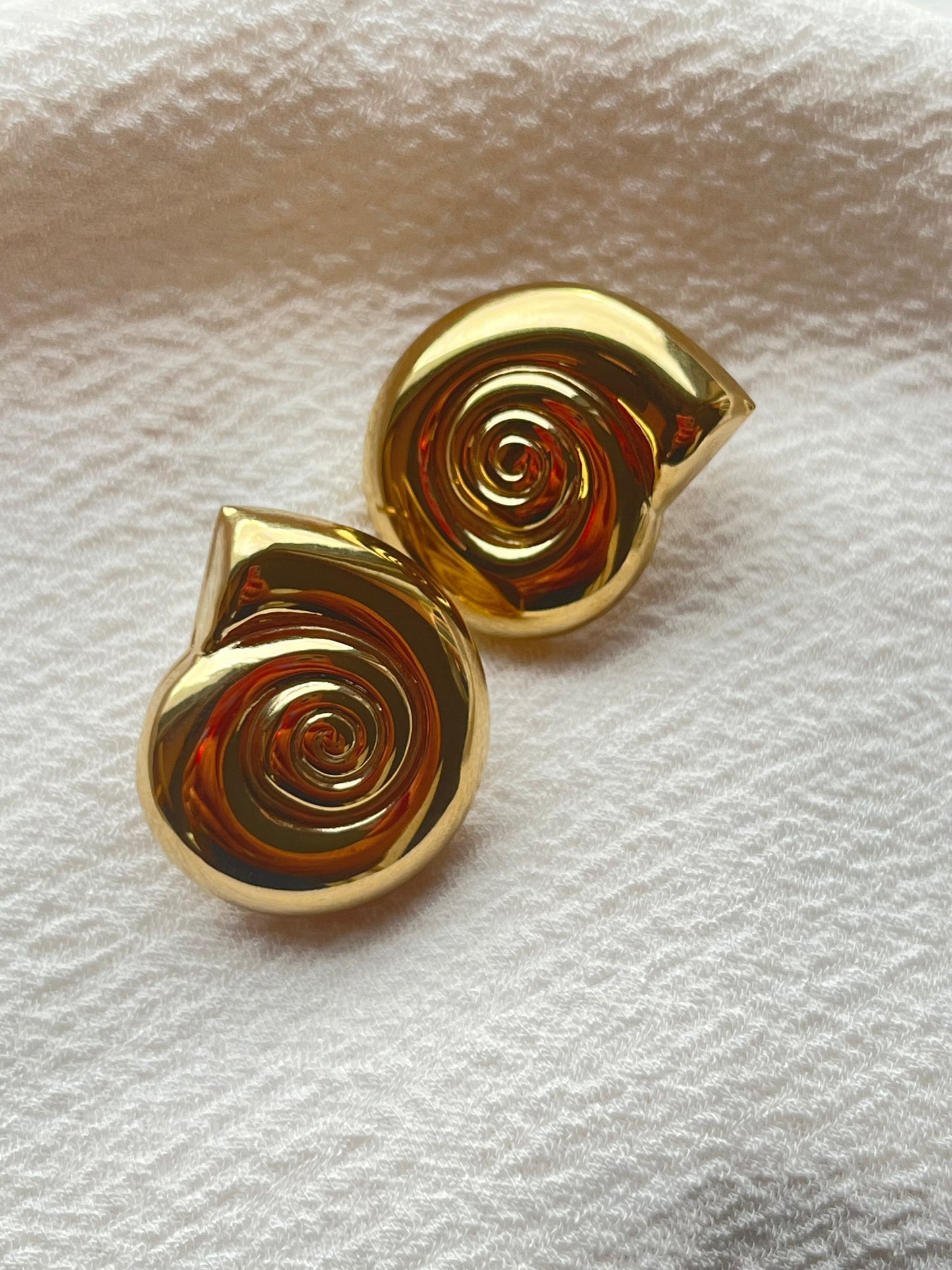 Swirl shell earrings