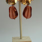 Caramel flower earrings