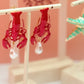 Lobster pearl  earrings
