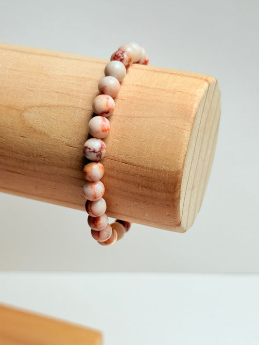 Rose grey natural stone bracelet