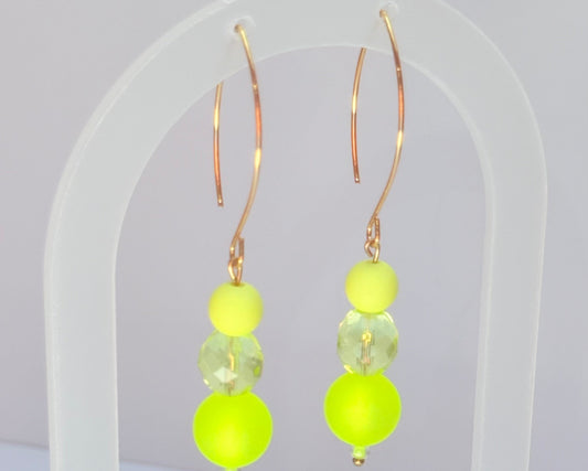 Neon Citrus Marquise earrings