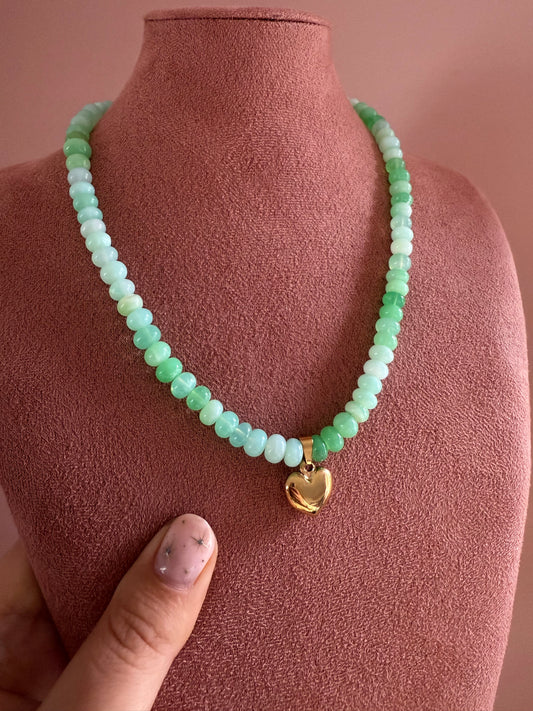 Green opal necklace