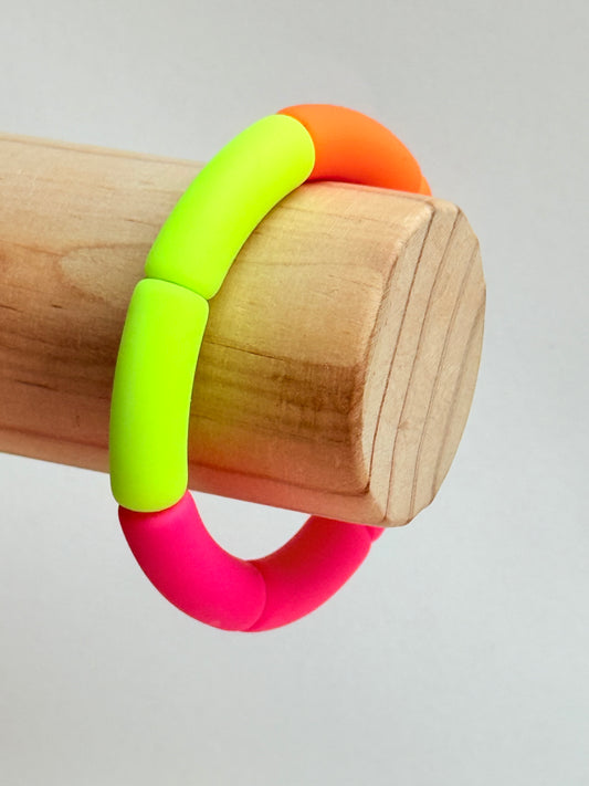 Neon Acrylic tube bangle